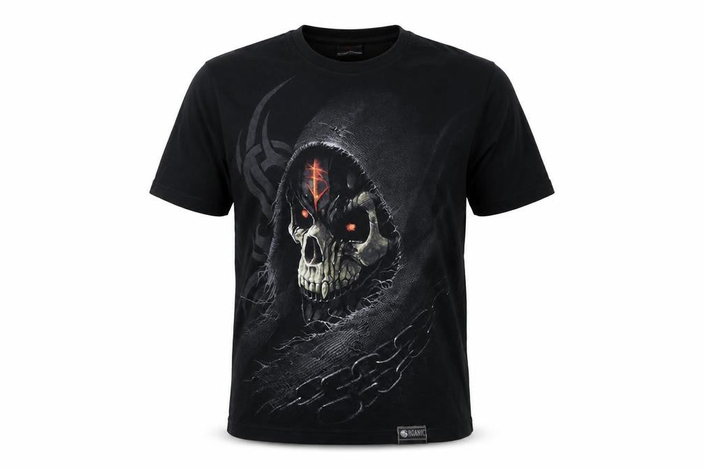 Spiral Men’s Black L Gothic Skull Graphic Print Crew Neck T-Shirt