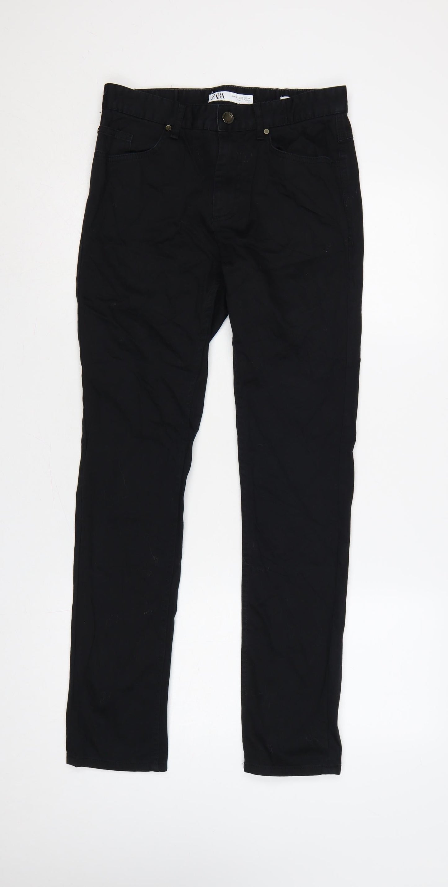 Zara Women’s Black UK 8 Slim Straight Stretch Jeans