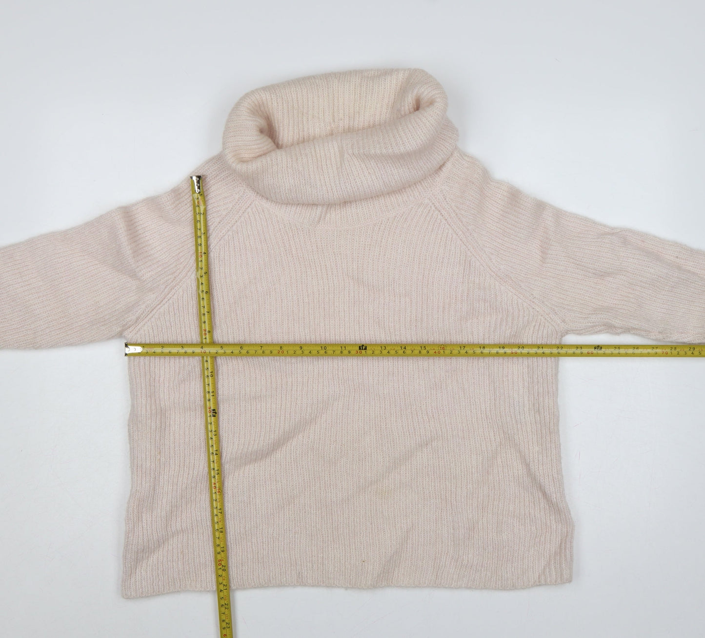 Mint Velvet Women Pink UK 16 Mohair Blend Roll Neck Pullover Jumper