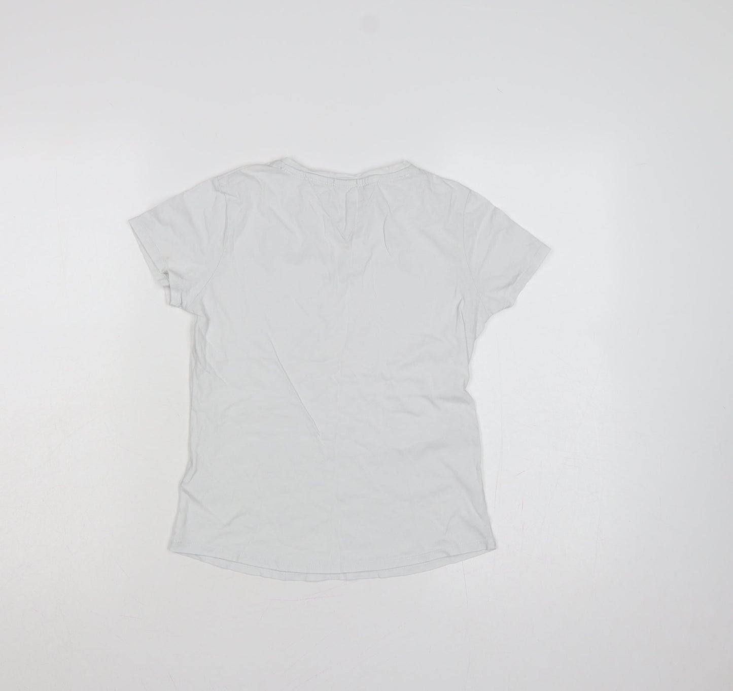 Tommy Hilfiger Girls White 11-12 Years Basic Logo Organic Cotton T-Shirt