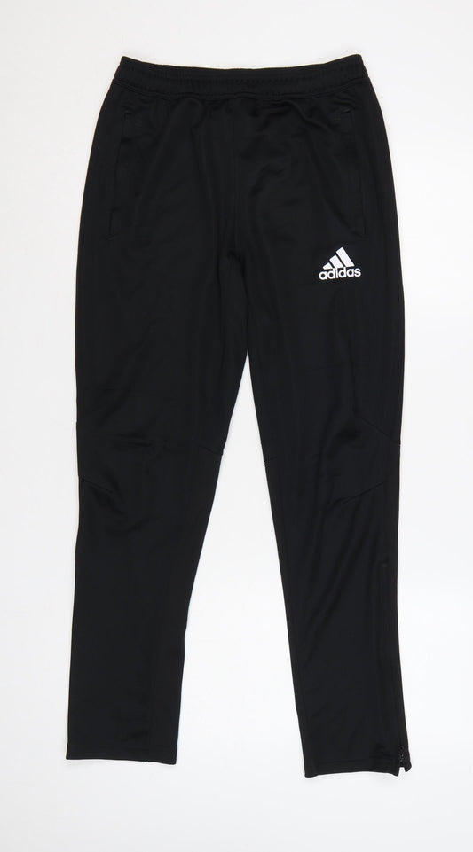 adidas Boys Black 13-14 Years Climacool Slim Jogger Trousers