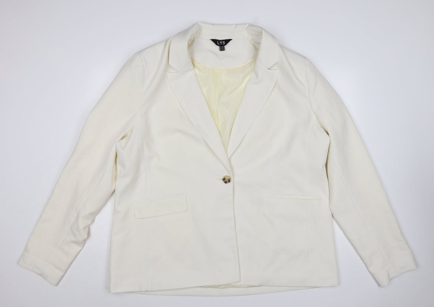 LTS Women’s Ivory Size 22 Tall Single-Breasted Tailored Blazer