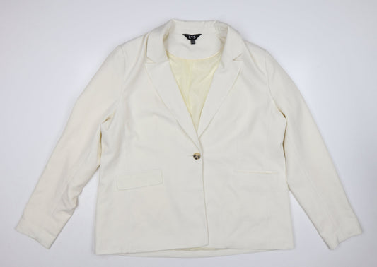 LTS Women’s Ivory Size 22 Tall Single-Breasted Tailored Blazer