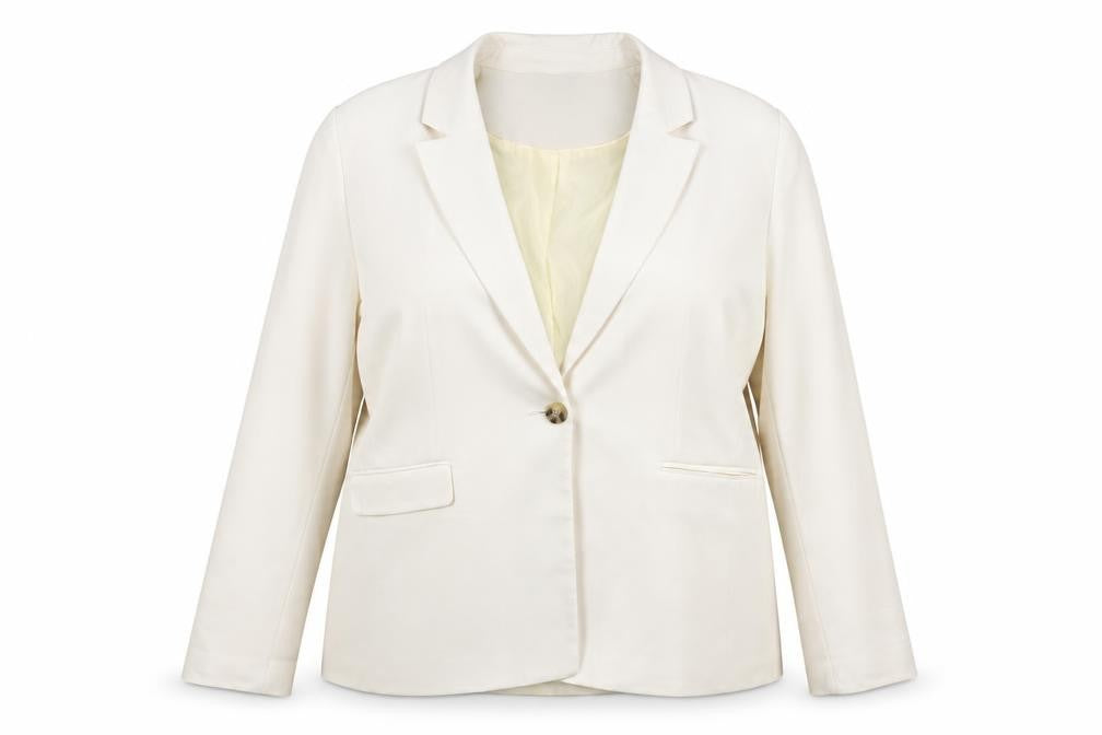 Front view of LTS Women’s Ivory, size UK 22, Tall Single-Breasted Tailored Blazer