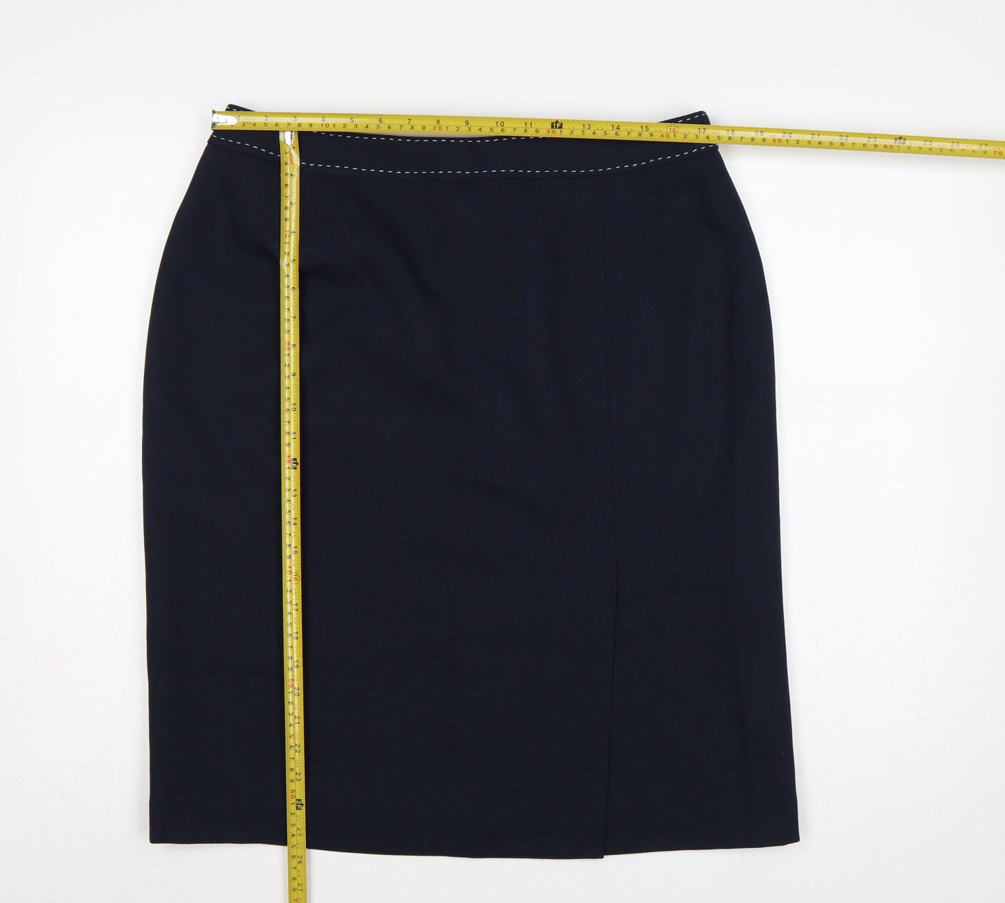 Berketex Women Blue UK 18 Straight Pencil Knee Length Lined Skirt