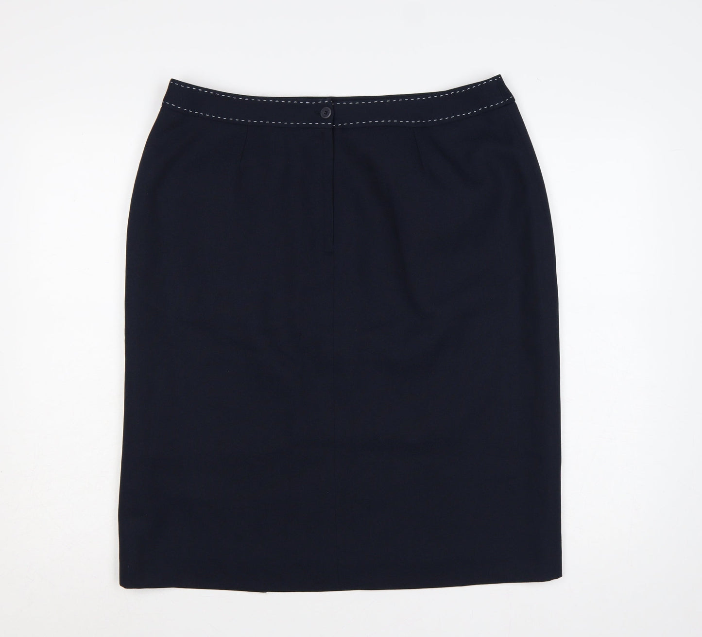 Berketex Women Blue UK 18 Straight Pencil Knee Length Lined Skirt