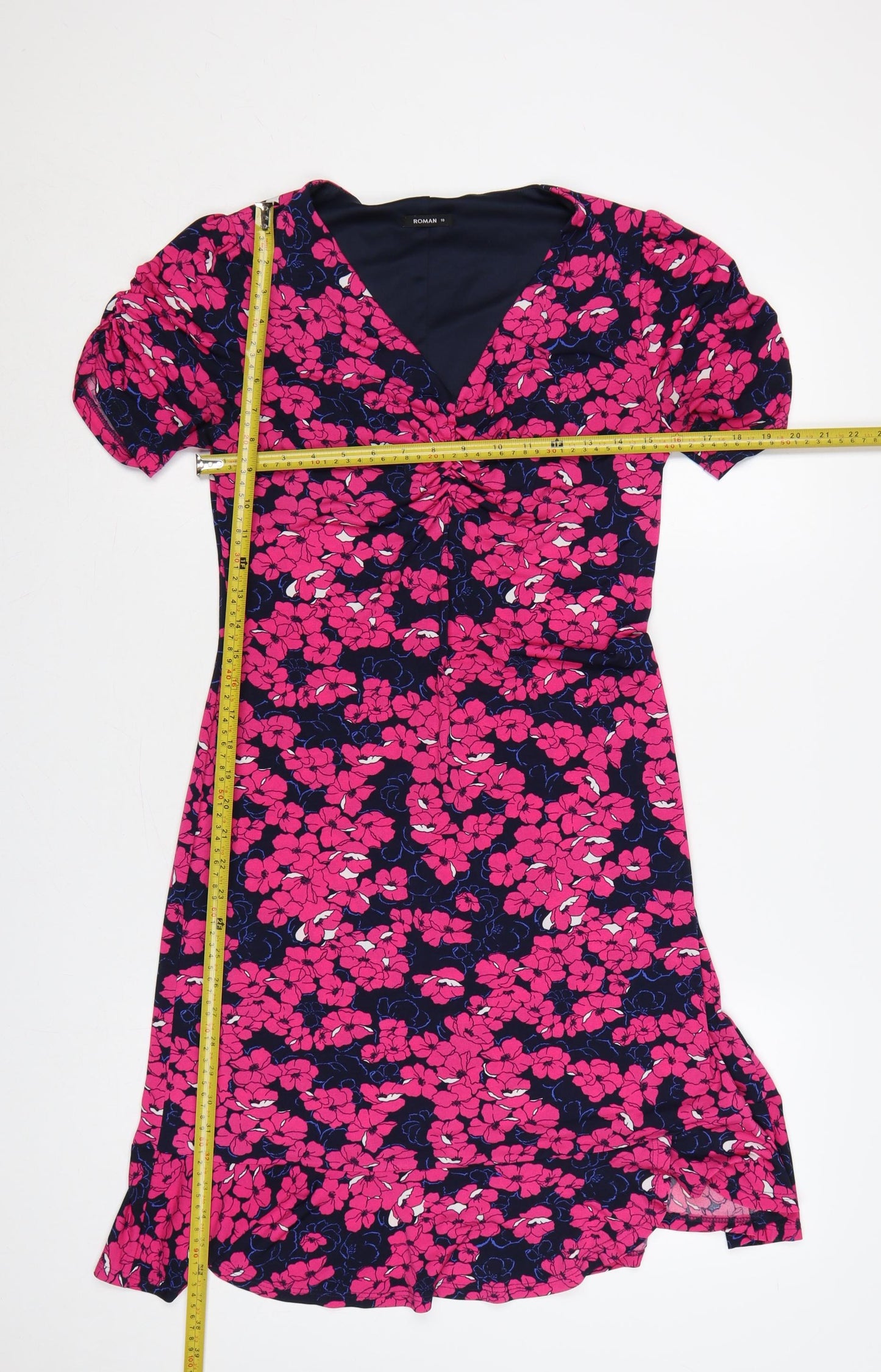 Roman Women Multicoloured Floral Fit & Flare Midi Dress Size 10