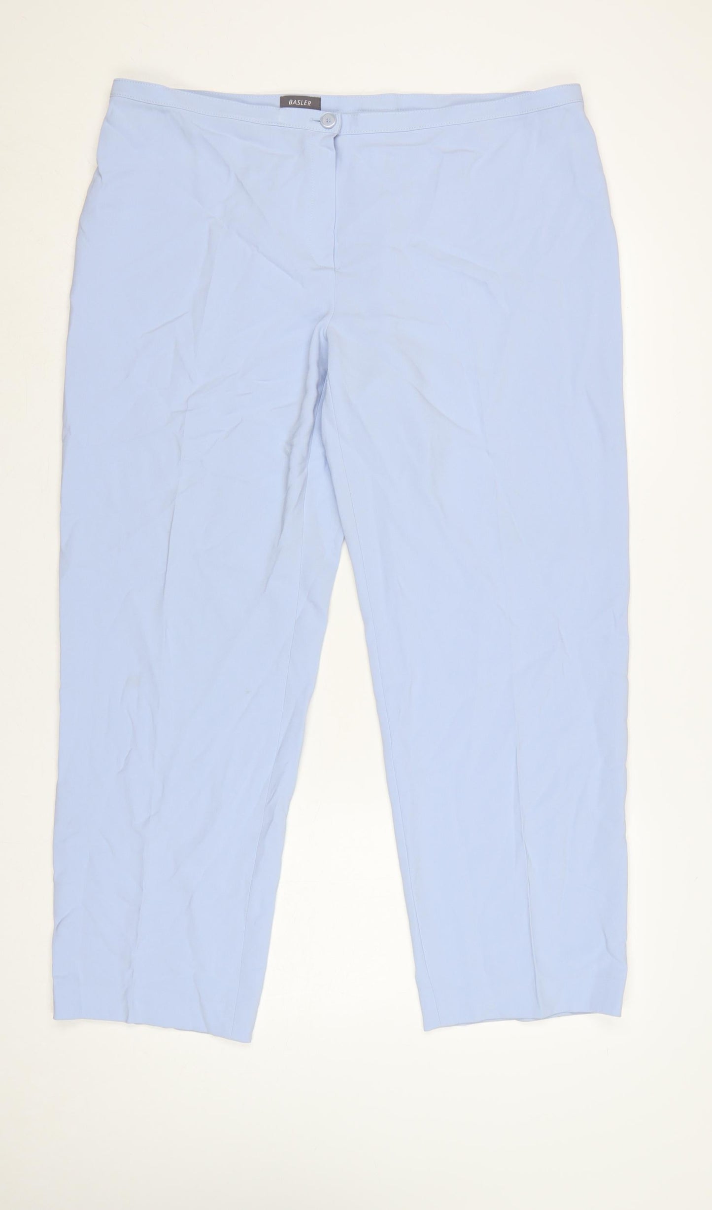 Basler Women Blue UK 20 Straight Leg Tailored Dress Trousers