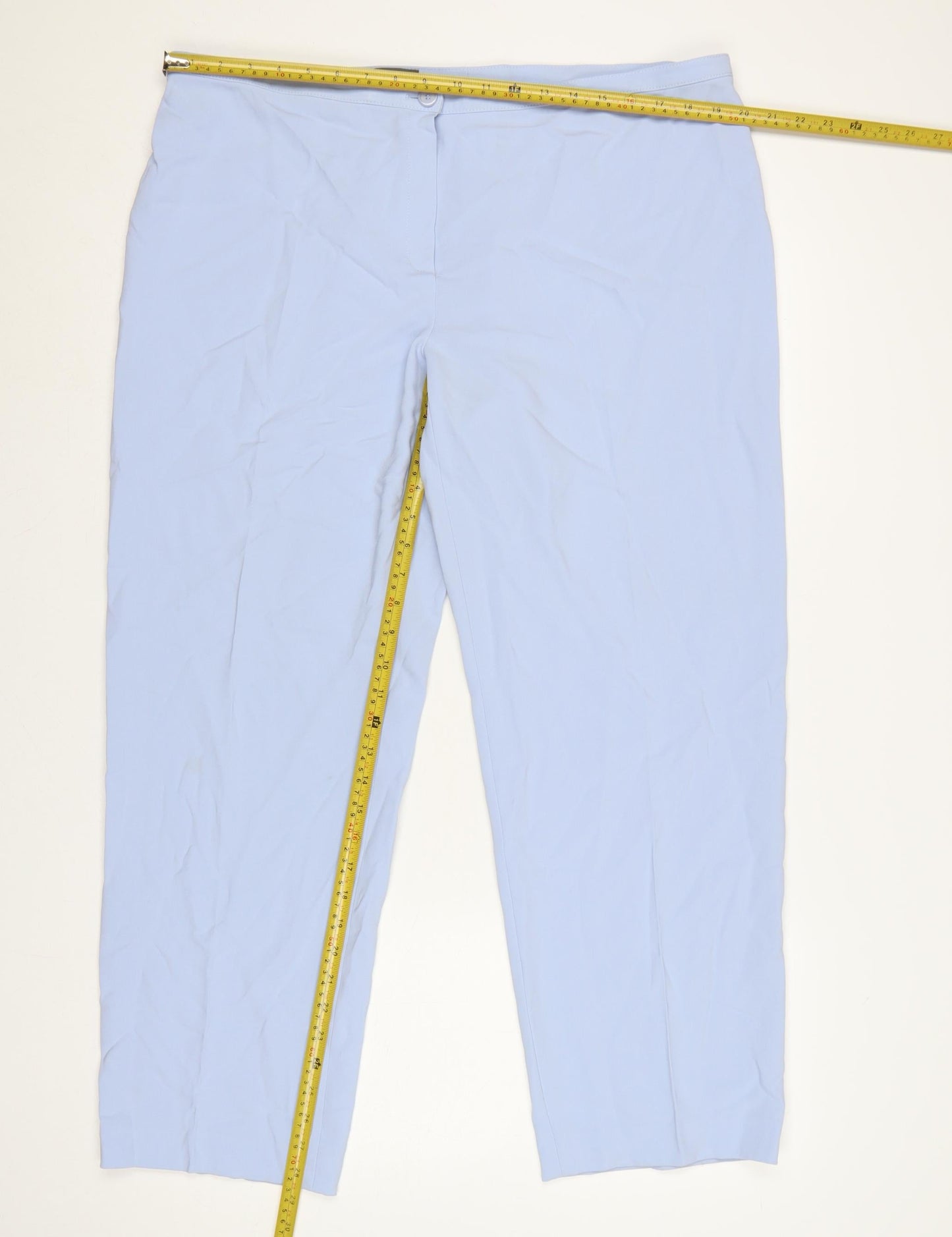 Basler Women Blue UK 20 Straight Leg Tailored Dress Trousers