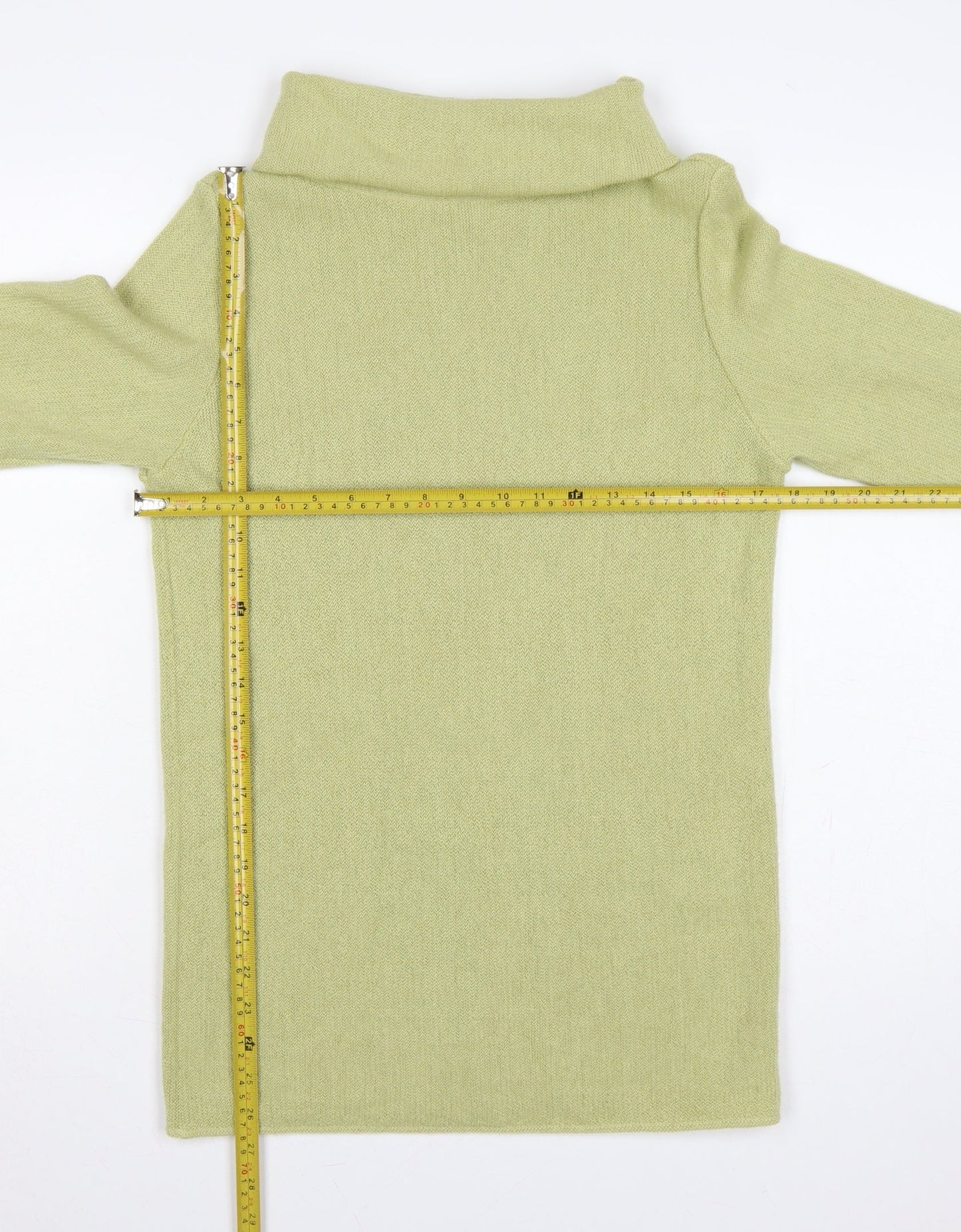 Spirit of the Andes Women Green Alpaca Roll Neck Tunic Jumper S