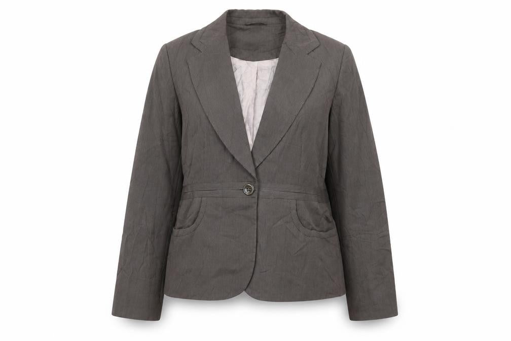 Next Women’s Brown Pinstripe Tailored Blazer Jacket UK 16 Business