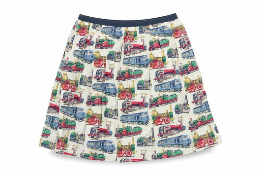 Cath Kidston Women Multicoloured XS Train Print Flare Skirt