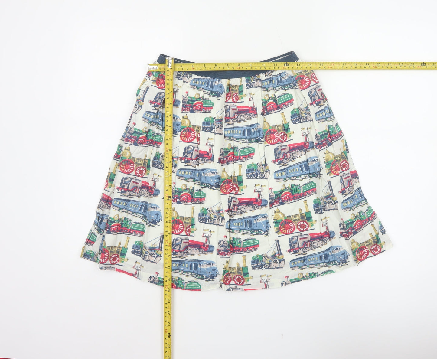 Cath Kidston Women Multicoloured XS Train Print Flare Skirt