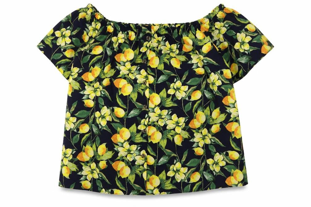 Front view of Dorothy Perkins Women Multicoloured UK 22 Floral Off Shoulder Button Blouse