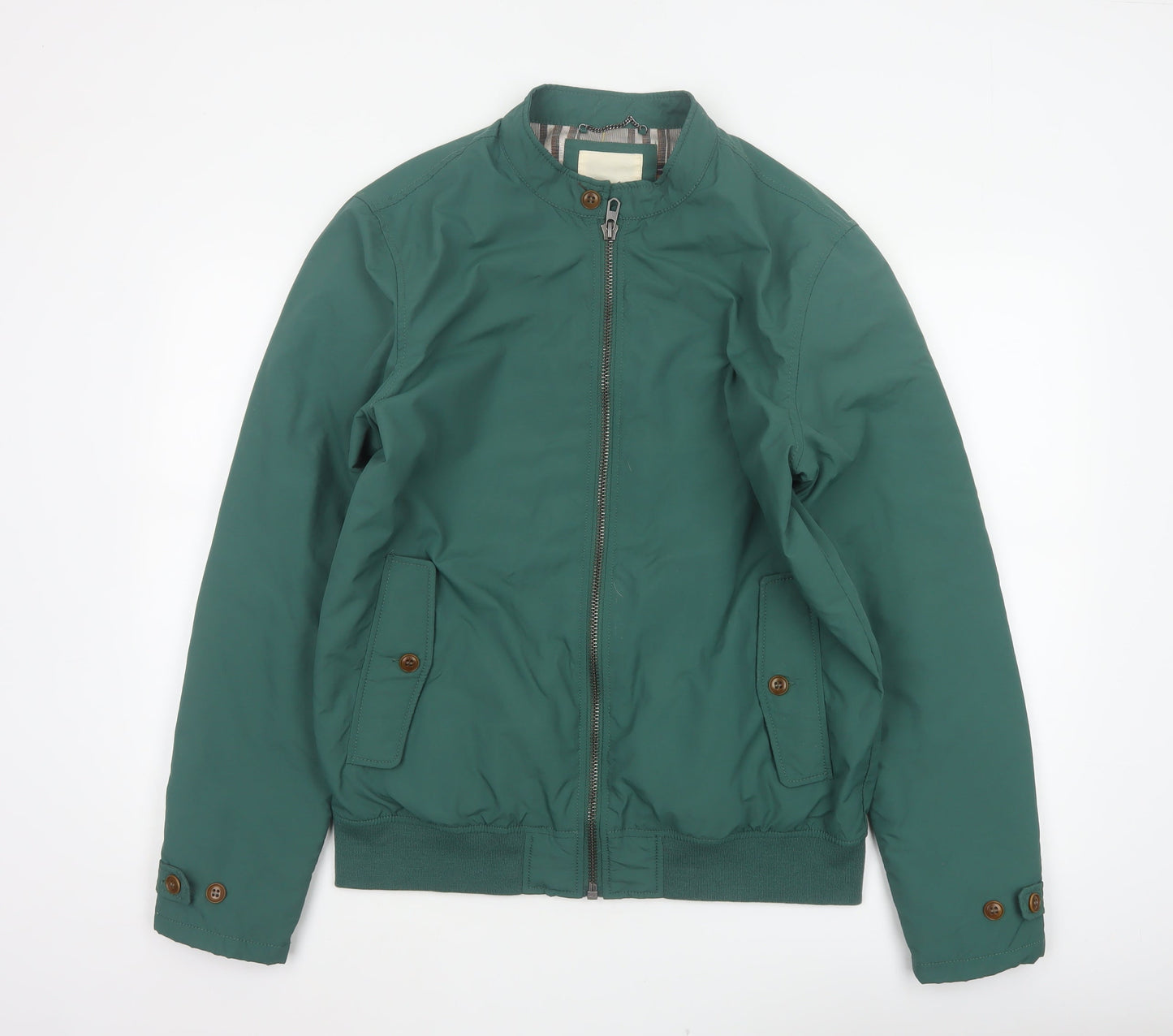 Tailored Originals Men's Green L Bomber Jacket Full Zip Lined