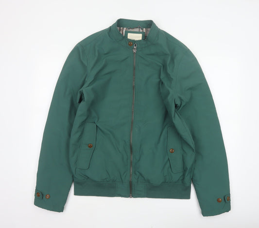 Tailored Originals Men's Green L Bomber Jacket Full Zip Lined