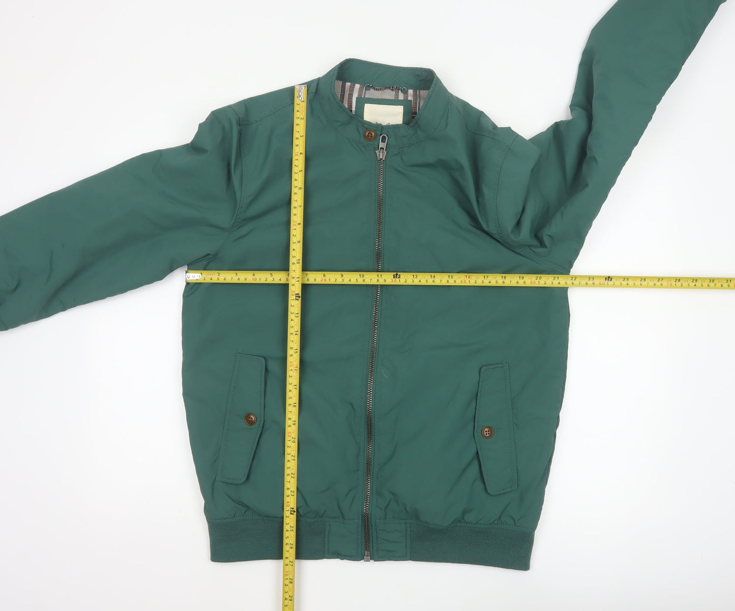 Tailored Originals Men's Green L Bomber Jacket Full Zip Lined