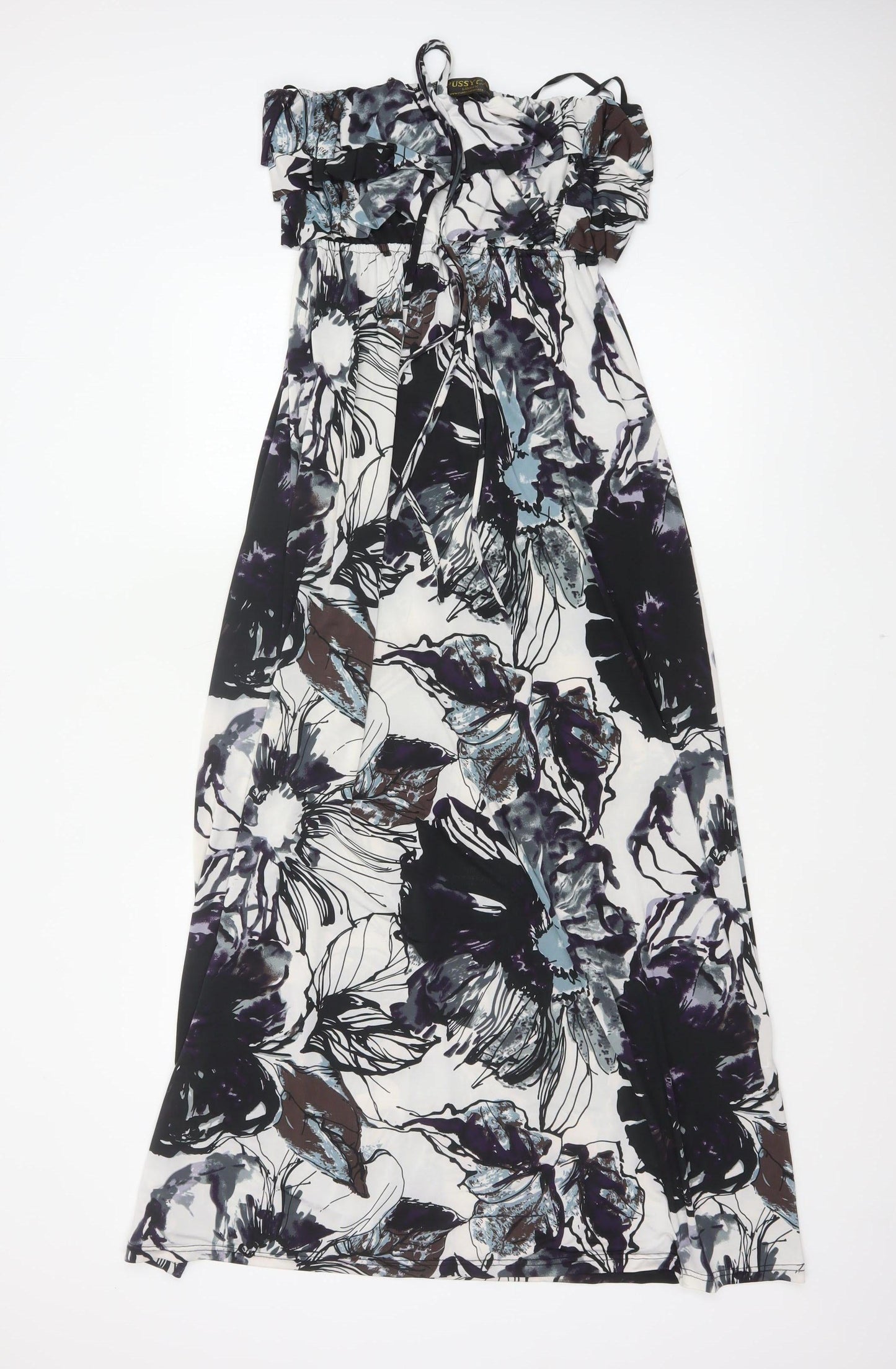 Pussycat London Women Multicoloured L Maxi Floral Off Shoulder Dress