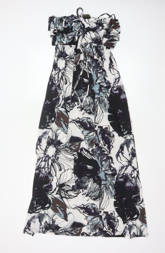 Pussycat London Women Multicoloured L Maxi Floral Off Shoulder Dress