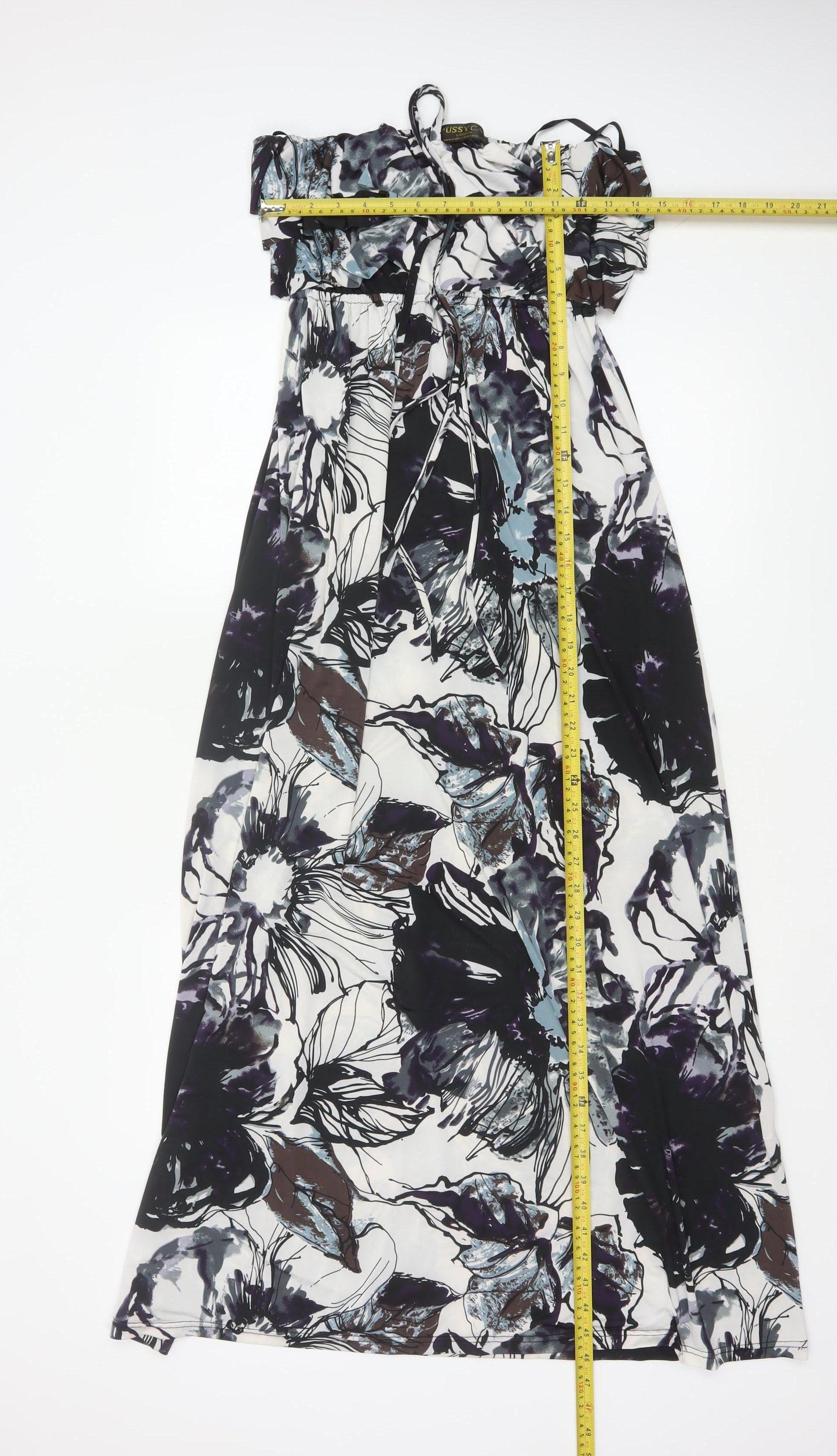 Pussycat London Women Multicoloured L Maxi Floral Off Shoulder Dress