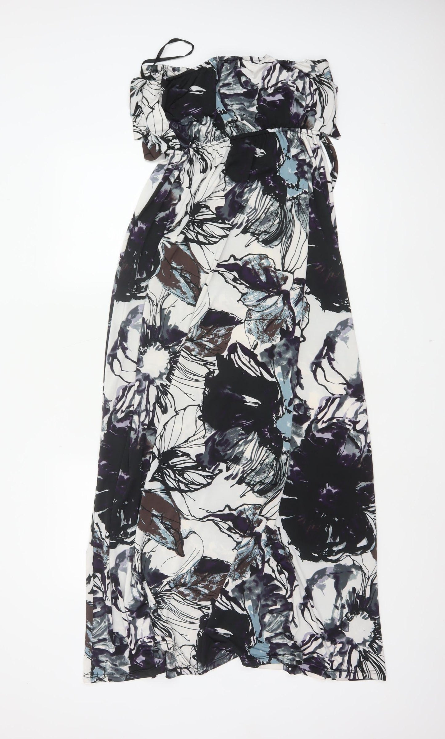 Pussycat London Women Multicoloured L Maxi Floral Off Shoulder Dress