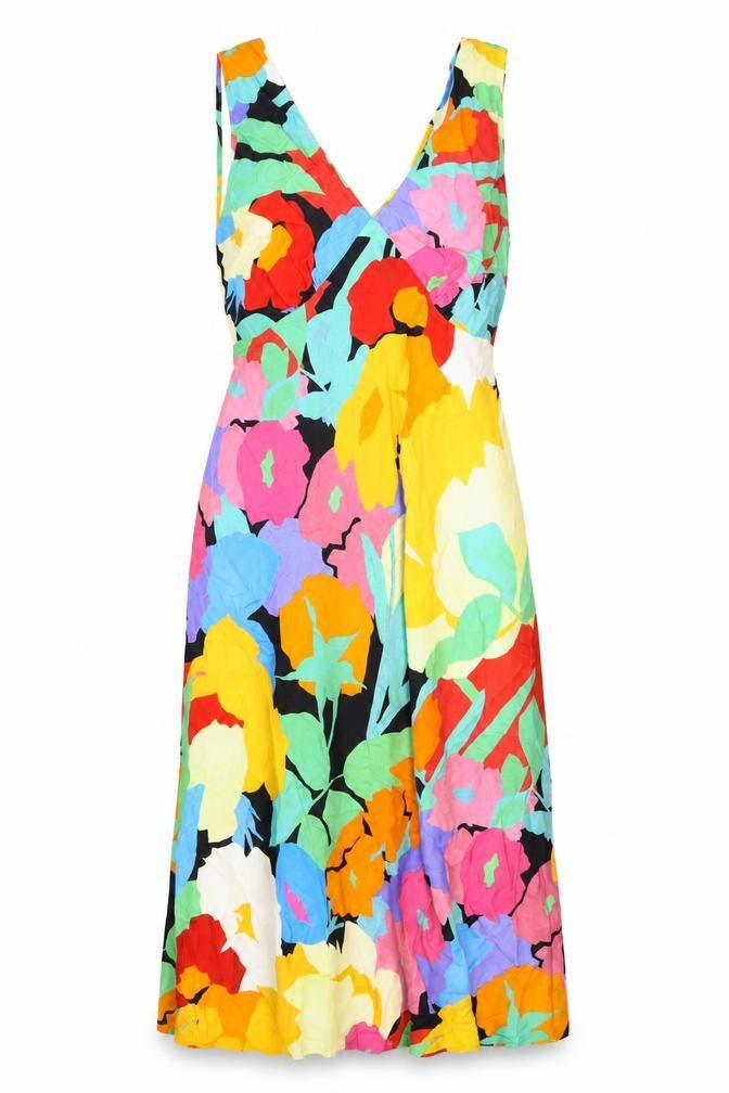 Nobody's Child Women Multicoloured UK 16 Floral V-Neck Maxi Dress