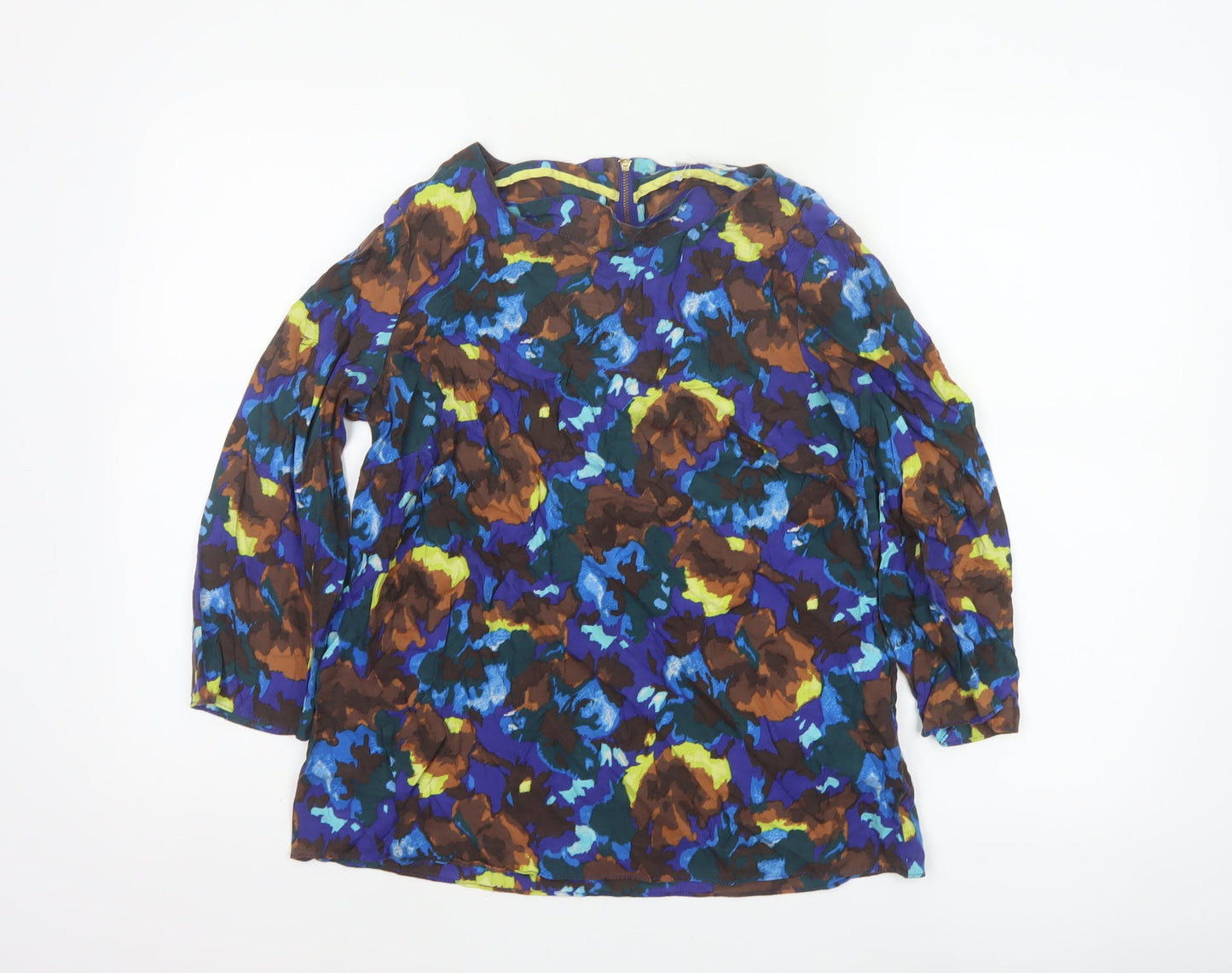 Boden Women Multicoloured UK 8 Floral Silk Blend Tunic Blouse