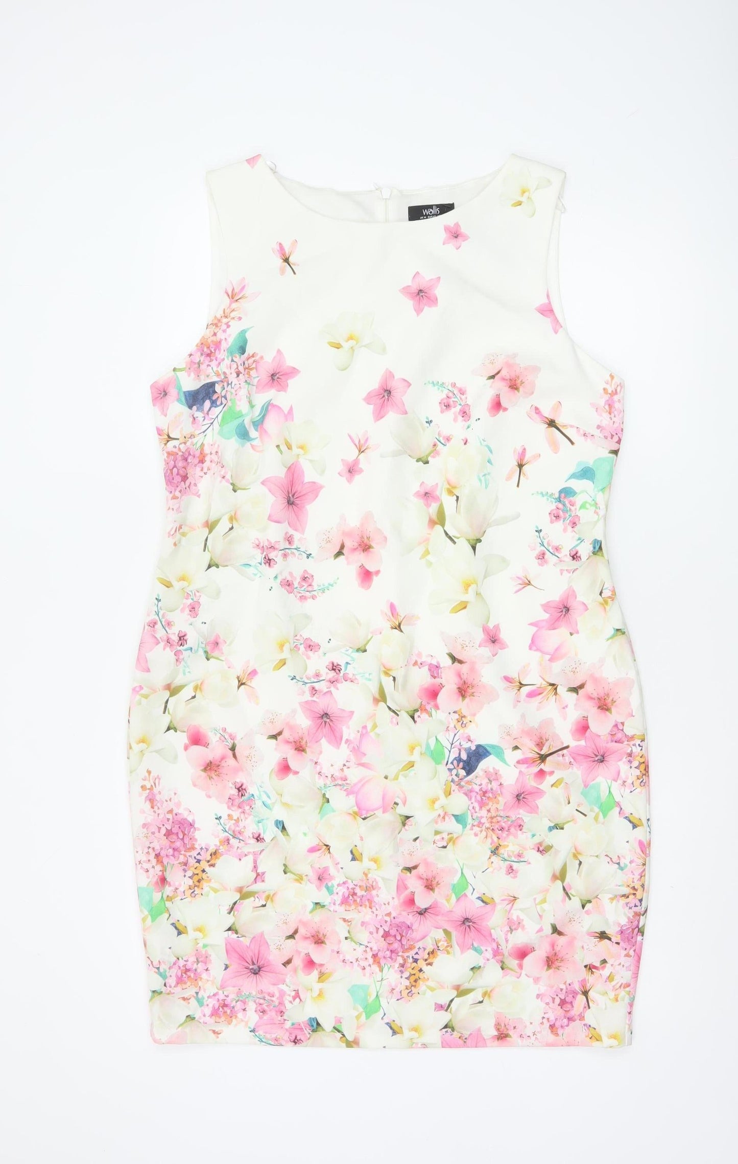 Wallis Women’s Multicoloured Floral Sheath Dress UK 14 Sleeveless