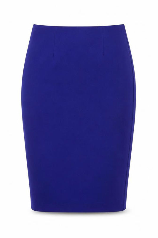 Oasis Women Blue UK 16 Knee Length Pencil Skirt Lined Stretch