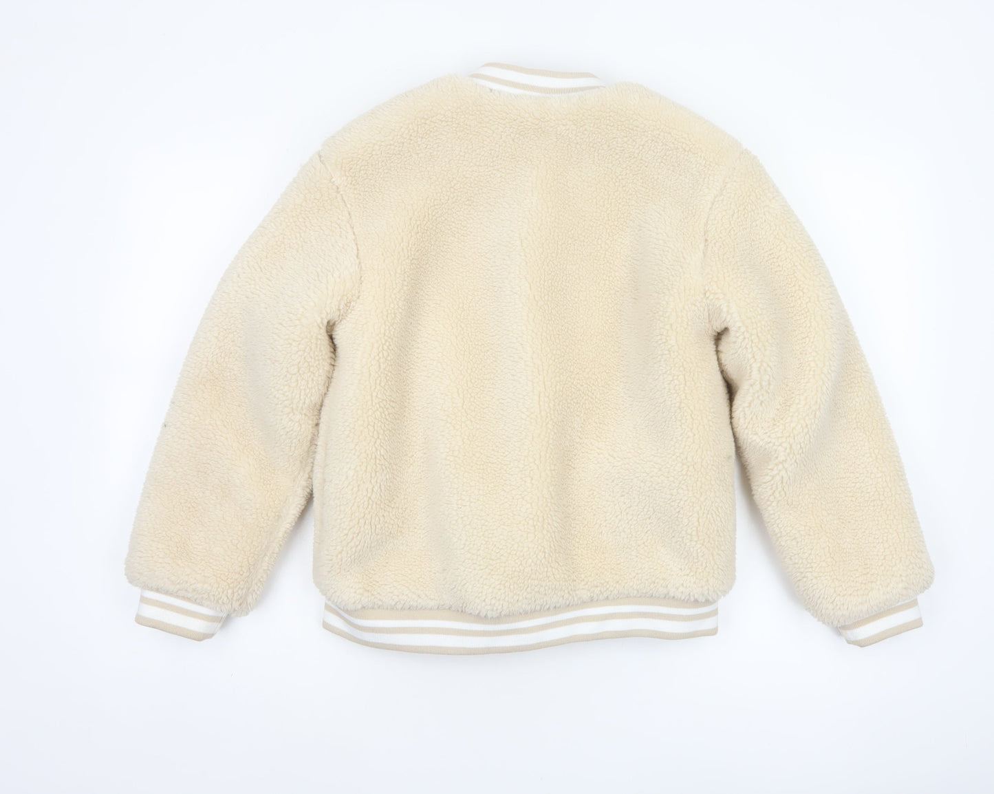 New Look 915 Girls Beige 10-11 Years Varsity Teddy Fleece Jacket