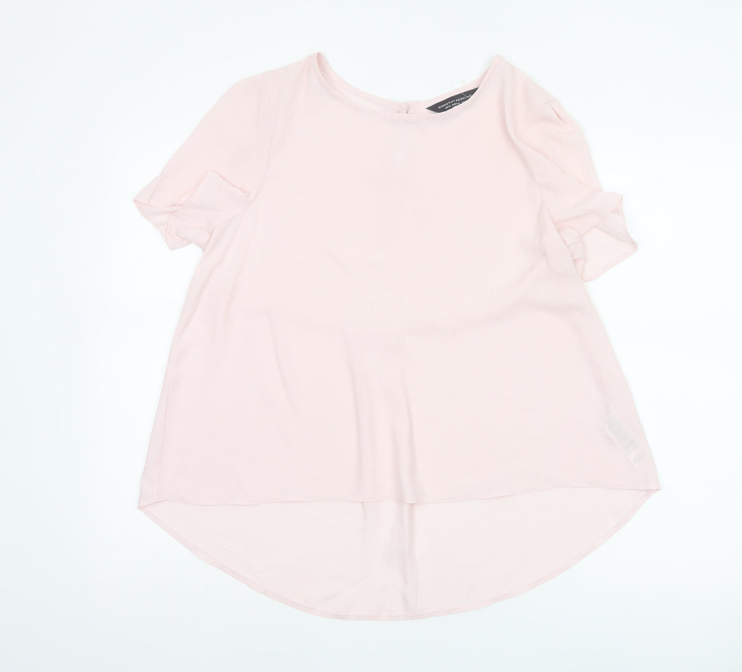 Dorothy Perkins Women’s Pink UK 14 Tunic Blouse Flutter Sleeves