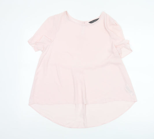 Dorothy Perkins Women’s Pink UK 14 Tunic Blouse Flutter Sleeves