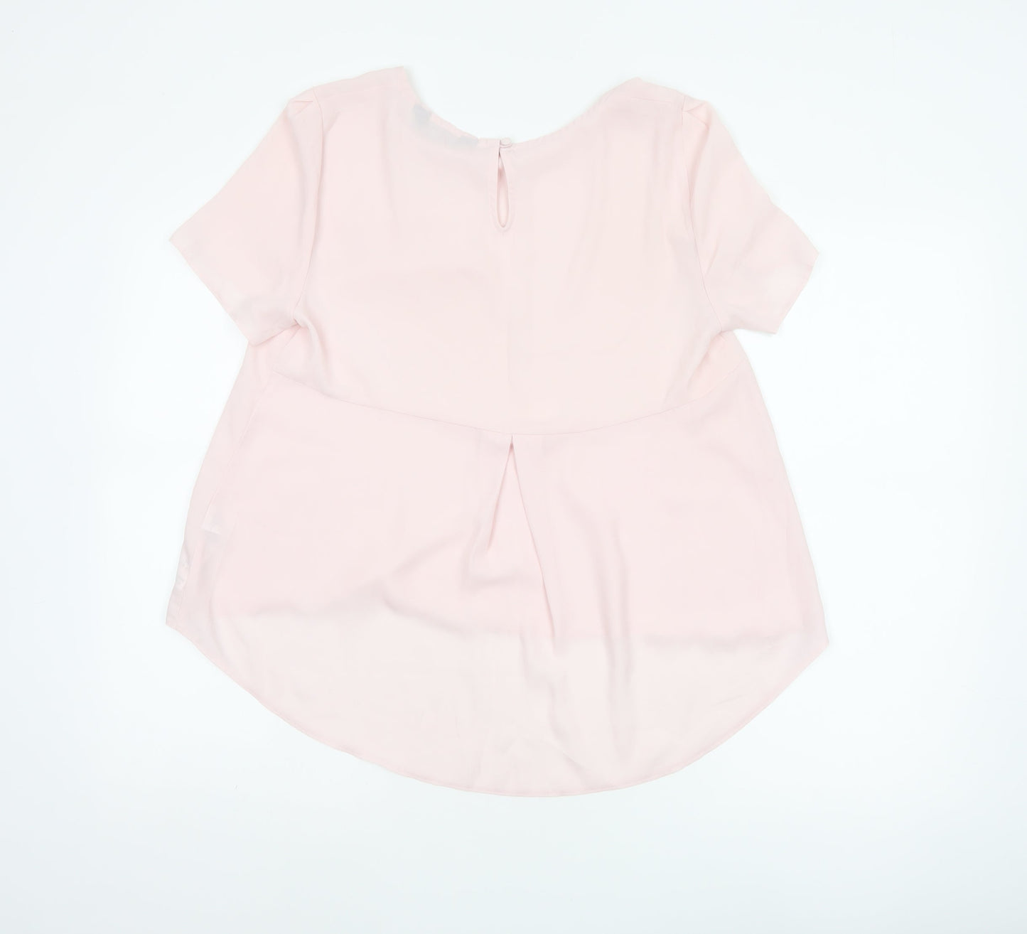 Dorothy Perkins Women’s Pink UK 14 Tunic Blouse Flutter Sleeves