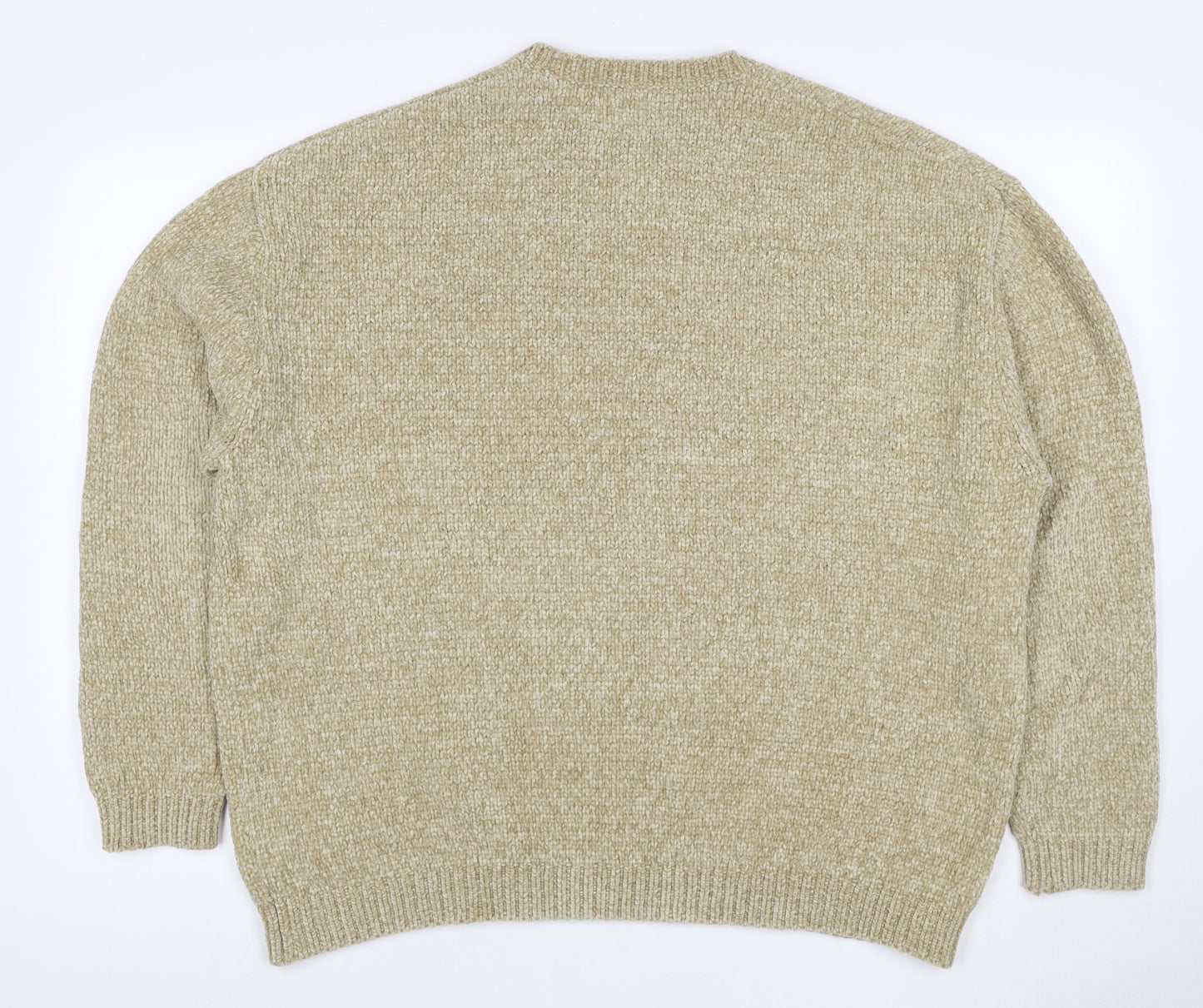 ASOS Design Men’s Beige XS Chunky Knit Crew Neck Pullover Jumper