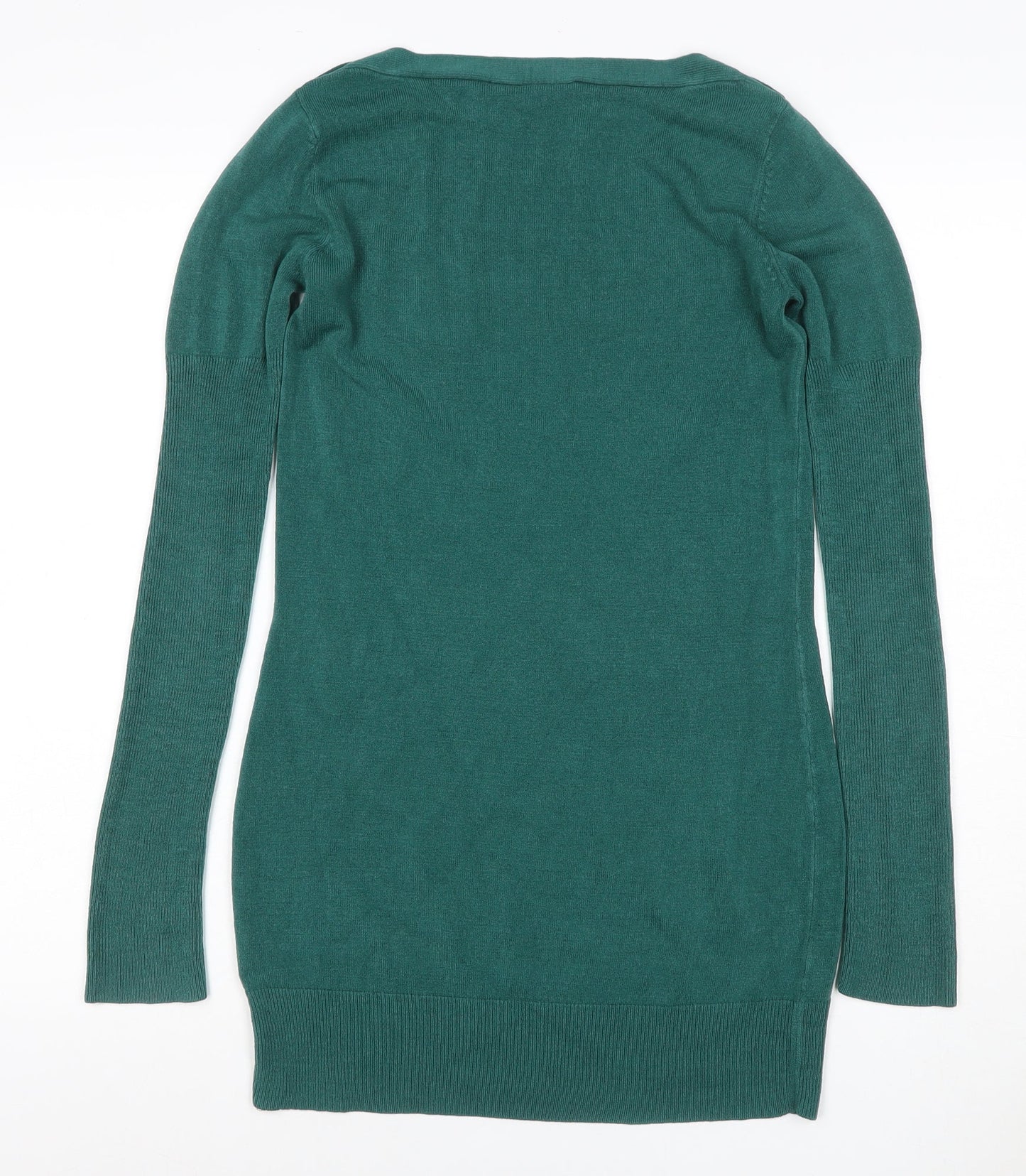 Dorothy Perkins Women Green UK 10 Knit Jumper Dress Pocket