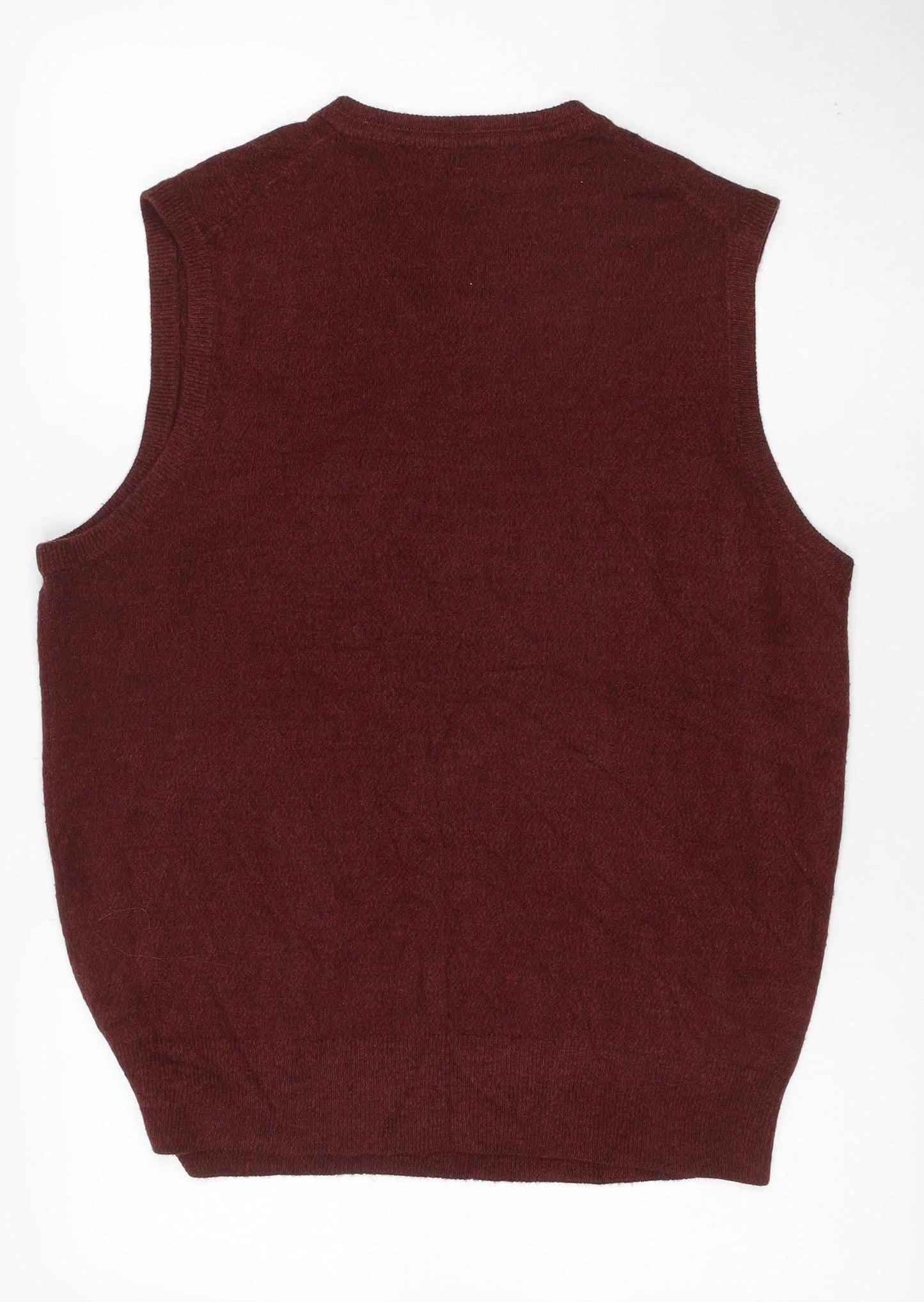 Dockers Men’s Red Acrylic V-Neck Knit Sleeveless Jumper Vest L