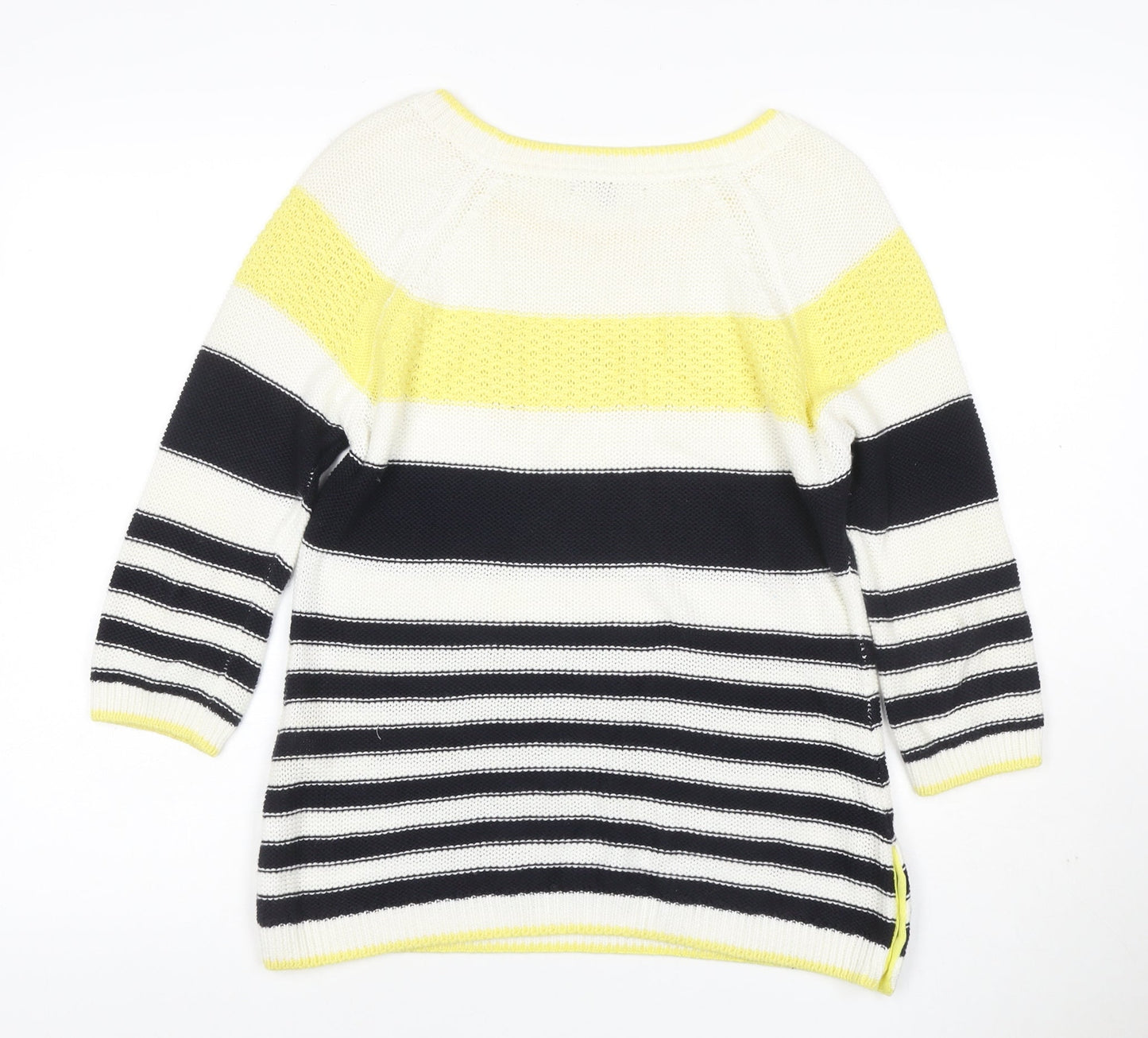 Per Una Women Multicoloured UK 10 Striped Knit Pullover Jumper