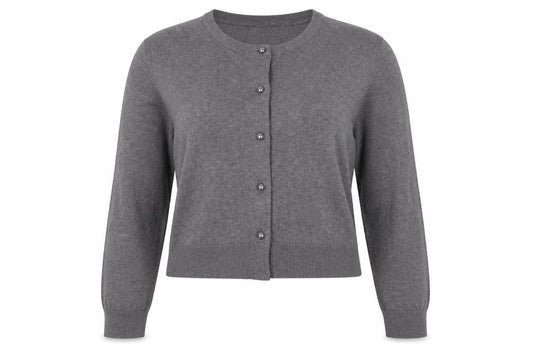 H&M MAMA Women Grey Maternity Cardigan UK 14 Knit Long Sleeve