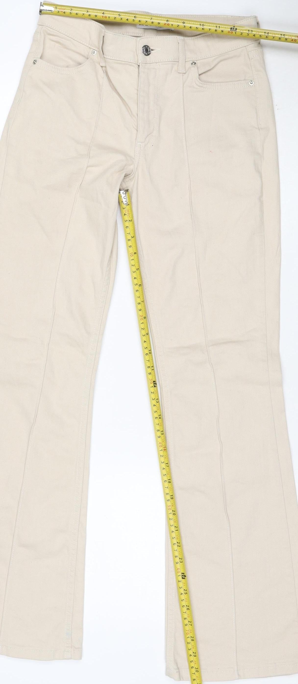 Denim Co. Women’s Beige UK 10 Mid Rise Bootcut Stretch Jeans