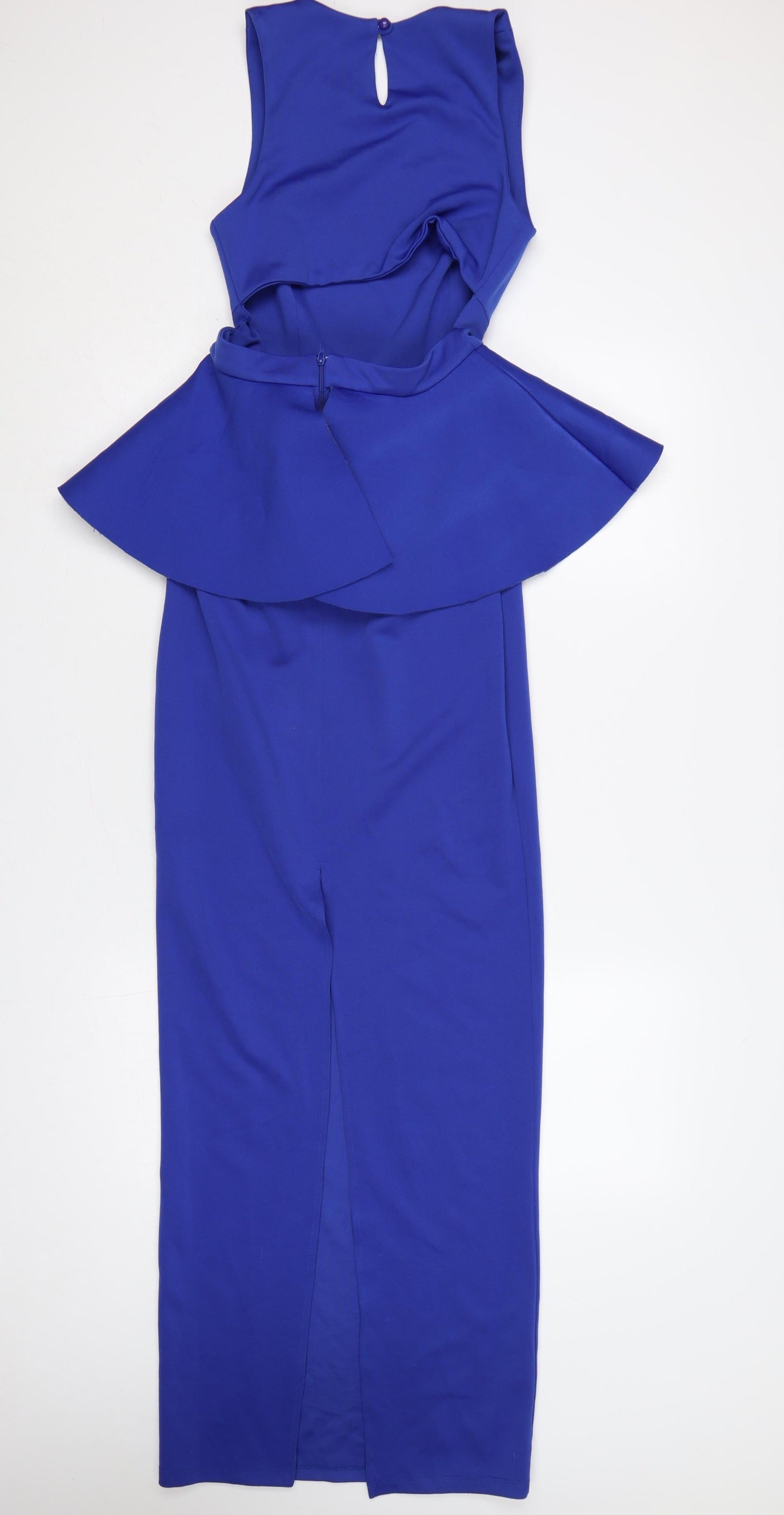 ASOS Women’s Blue UK 8 Long Sheath Peplum Occasion Dress