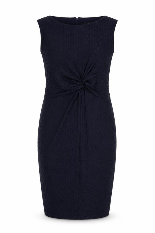 Marks & Spencer Women Blue UK 14 Sleeveless Ruched Sheath Dress