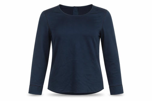 Reiss Women Blue UK 8 Long Sleeve Balloon Sleeve Back Button Blouse