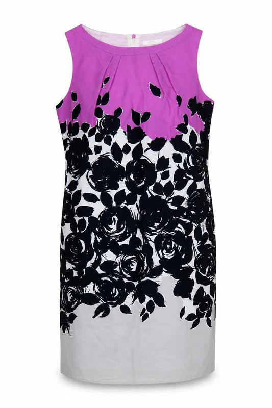 Marks & Spencer Women Multicoloured UK 14 Floral Sheath Dress