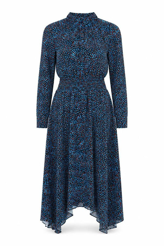 Hush Women Multicoloured UK 10 Maxi Asymmetric Smocked Waist Dress