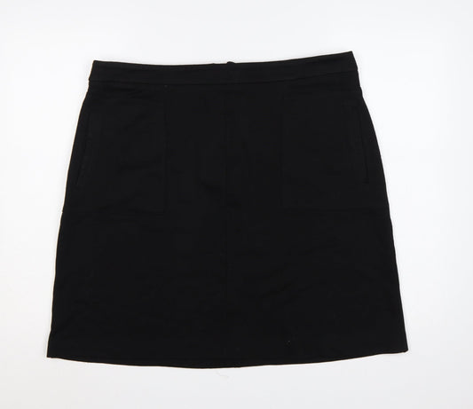 Roman Women Black Size 20 Knee Length Pencil Skirt Pockets Zip