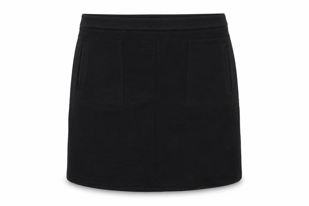 Front view of Roman Women Black, size 20, Knee Length Pencil Skirt Pockets Zip