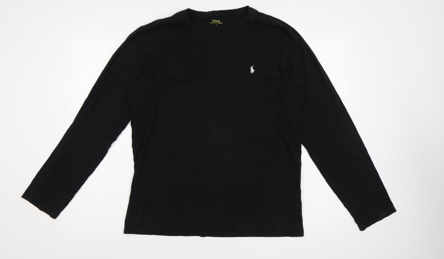 Polo Ralph Lauren Men’s Black L Long Sleeve Crew Neck Logo T-Shirt