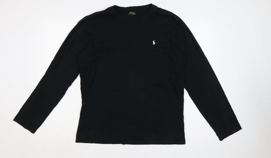 Polo Ralph Lauren Men’s Black L Long Sleeve Crew Neck Logo T-Shirt