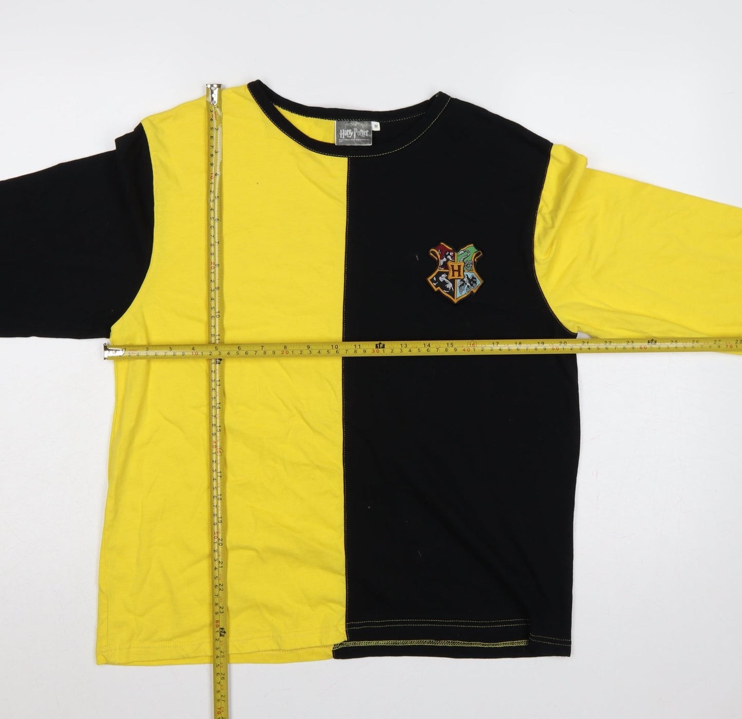 Harry Potter Men’s Black Yellow M Diggory Long Sleeve Pyjama Top