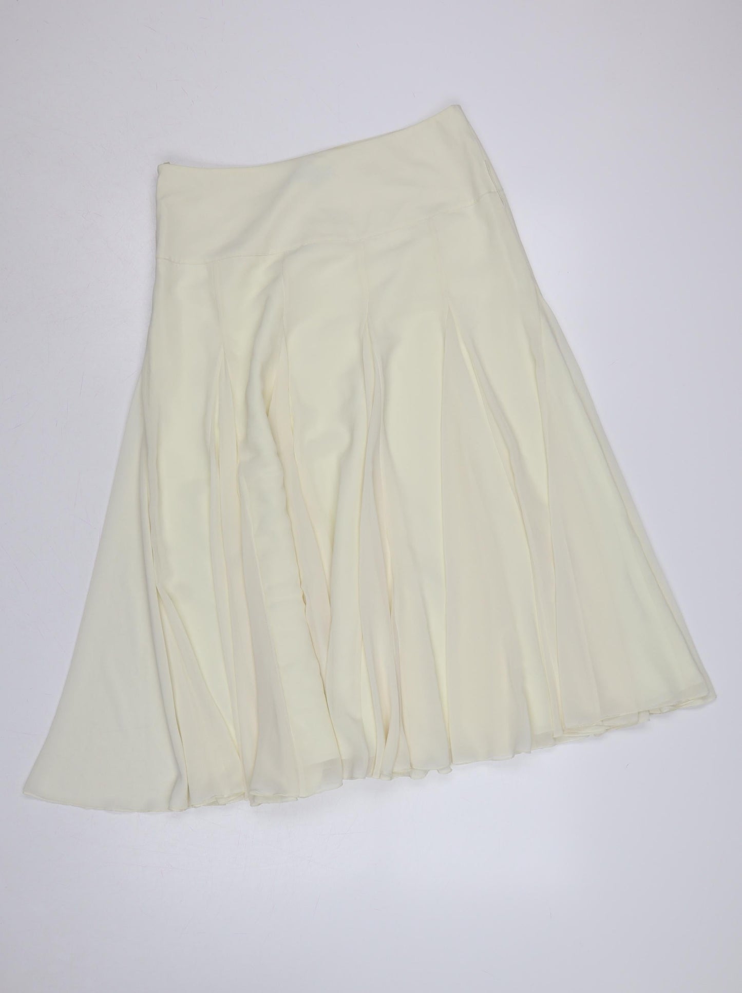 Coast Women’s Ivory UK 12 Maxi Flare Layered Chiffon Skirt